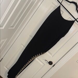 Black Dress with Gold Embellishments
